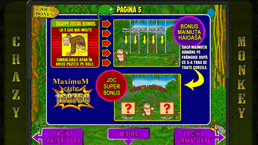 joc bonus crazy monkey gratis