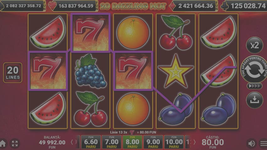 ecran 20 dazzling hot demo