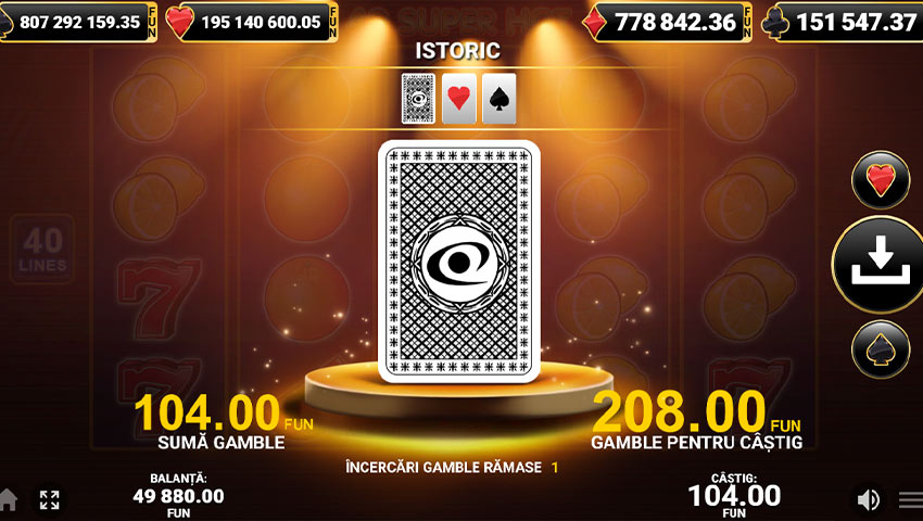 funcția gamble 40 super hot gratis