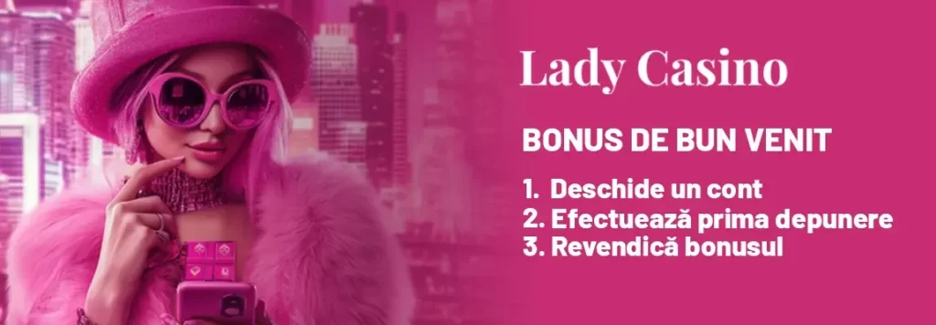 pași bonus de bun venit lady casino