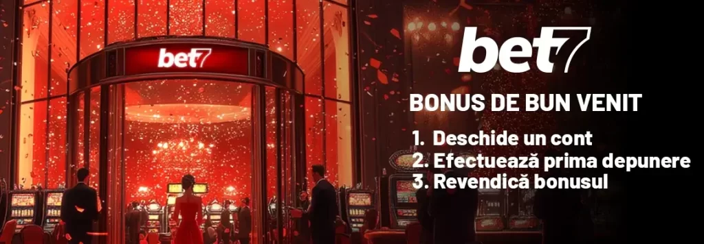 pași bonus de bun venit bet7 casino
