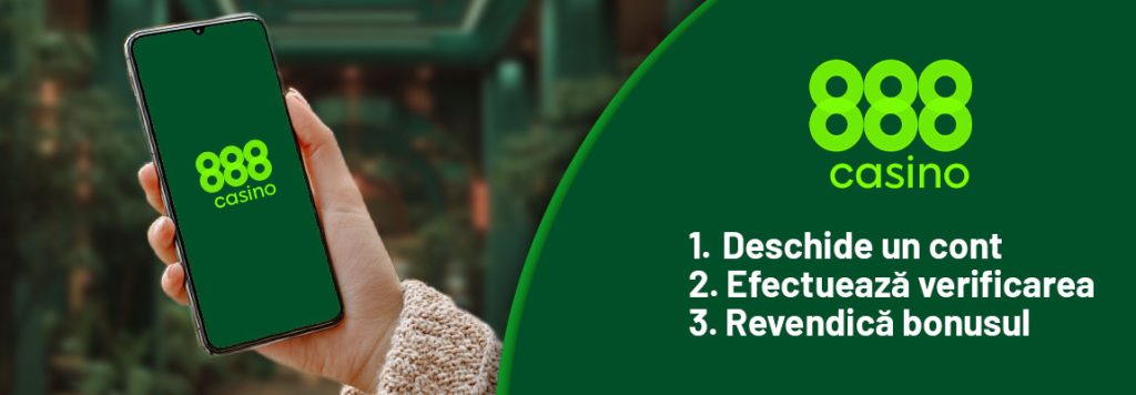 Pași de revendicare 888 Casino bonus de bun venit