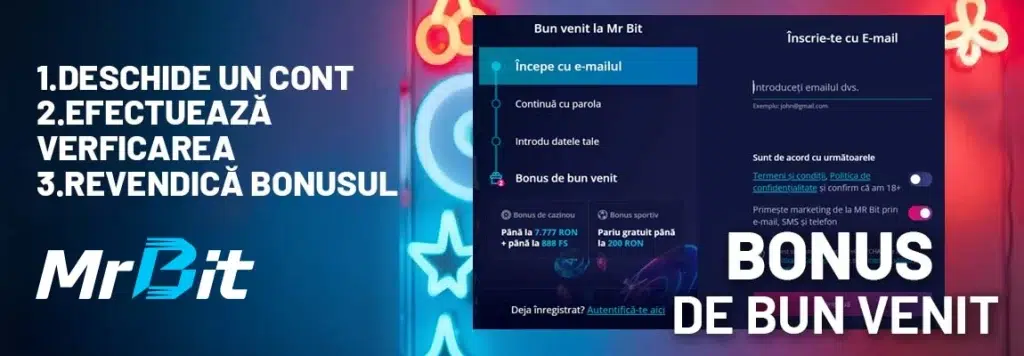 pasi revendicare bonus de bun venit