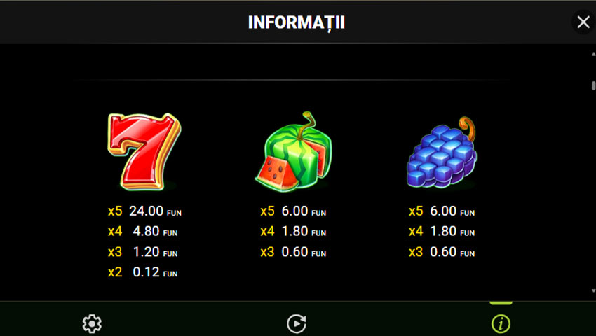 100 bulky fruits golden coins link plăți