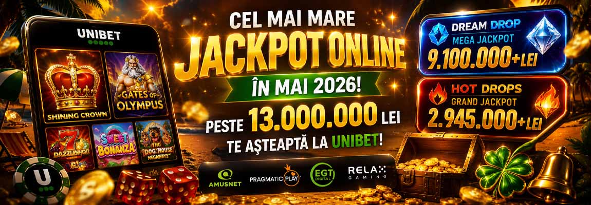 Cel mai mare Jackpot online în mai 2026: Unibet