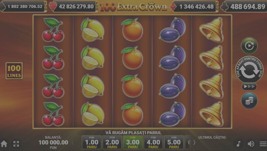100 extra crown slot