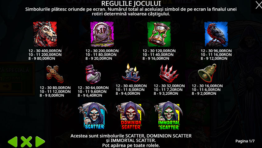 plăți death dominion slot