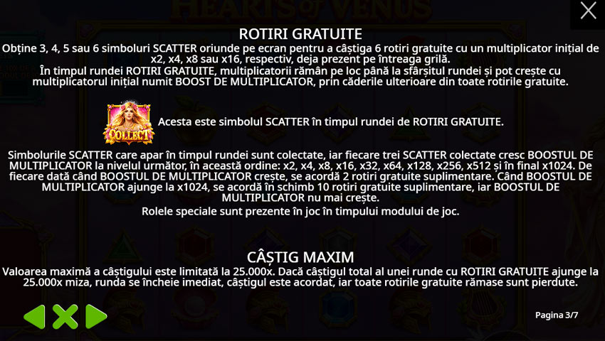 rotiri gratuite hearts of venus slot